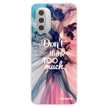 Picasee silikonowe przeźroczyste etui na Motorola Moto G51 - Don't think TOO much