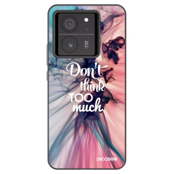 Picasee silikonowe czarne etui na Xiaomi 13T Pro - Don't think TOO much