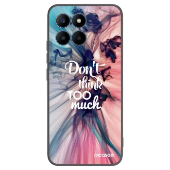 Picasee silikonowe czarne etui na Honor 70 Lite - Don't think TOO much