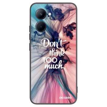 Picasee silikonowe czarne etui na Realme C33 (2023) - Don't think TOO much