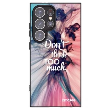 Picasee silikonowe czarne etui na Samsung Galaxy S24 Ultra S928B 5G - Don't think TOO much