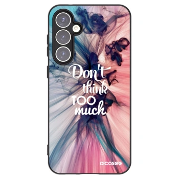 Picasee silikonowe czarne etui na Samsung Galaxy S23 FE S711B - Don't think TOO much
