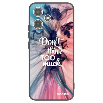 Picasee silikonowe czarne etui na Xiaomi Redmi 12 5G - Don't think TOO much