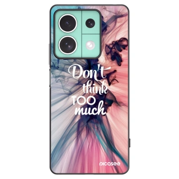Picasee silikonowe czarne etui na Xiaomi Redmi Note 13 5G - Don't think TOO much