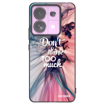 Picasee silikonowe czarne etui na Xiaomi Redmi Note 13 Pro 5G - Don't think TOO much