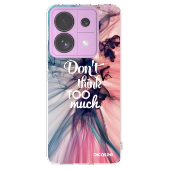 Picasee silikonowe przeźroczyste etui na Xiaomi Redmi Note 13 Pro 5G - Don't think TOO much