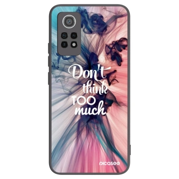 Picasee silikonowe czarne etui na Xiaomi Redmi Note 12 Pro 4G - Don't think TOO much