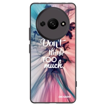 Picasee silikonowe czarne etui na Xiaomi Redmi A3 - Don't think TOO much