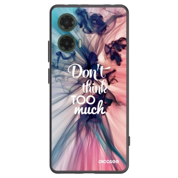 Picasee silikonowe czarne etui na Motorola Moto G35 5G - Don't think TOO much