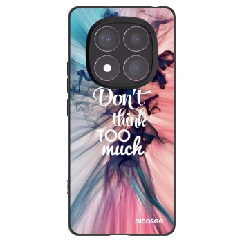 Picasee silikonowe czarne etui na Xiaomi Redmi Note 14 Pro 4G - Don't think TOO much