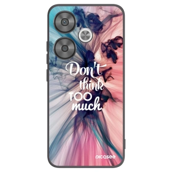 Picasee silikonowe czarne etui na Xiaomi Poco F6 - Don't think TOO much