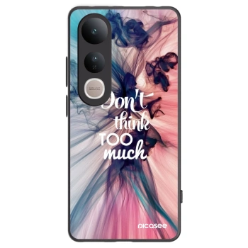 Picasee silikonowe czarne etui na Vivo V50 Lite 5G - Don't think TOO much