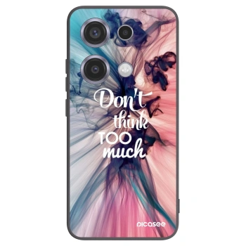 Picasee silikonowe czarne etui na Xiaomi Redmi Note 14S - Don't think TOO much