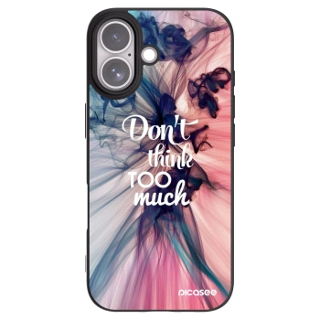 Picasee silikonowe czarne etui na Apple iPhone 17 - Don't think TOO much