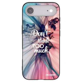 Picasee silikonowe czarne etui na Apple iPhone Air - Don't think TOO much