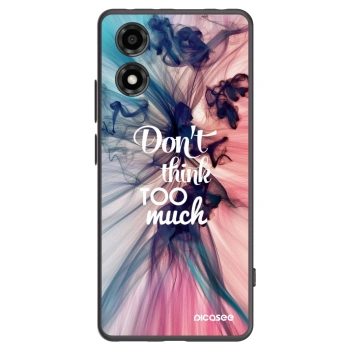 Picasee silikonowe czarne etui na Motorola Moto E14 - Don't think TOO much