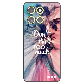 Picasee silikonowe czarne etui na Motorola Moto G86 5G - Don't think TOO much