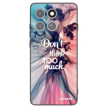Picasee silikonowe czarne etui na Motorola Edge 60 Fusion - Don't think TOO much