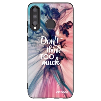 Picasee silikonowe czarne etui na Huawei P30 Lite - Don't think TOO much