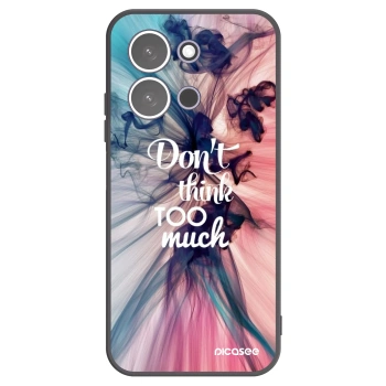 Picasee silikonowe czarne etui na Xiaomi Redmi 15C 5G - Don't think TOO much