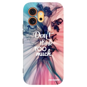 Picasee silikonowe czarne etui na Honor 600 - Don't think TOO much