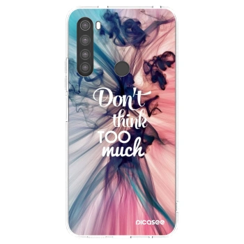 Picasee silikonowe przeźroczyste etui na Xiaomi Redmi Note 8 - Don't think TOO much