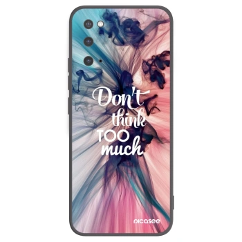 Picasee silikonowe czarne etui na Samsung Galaxy S20 G980F - Don't think TOO much