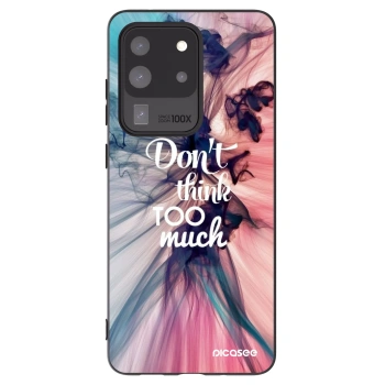 Picasee silikonowe czarne etui na Samsung Galaxy S20 Ultra 5G G988F - Don't think TOO much
