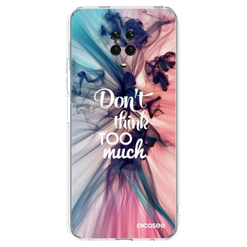 Picasee silikonowe przeźroczyste etui na Xiaomi Redmi Note 9 Pro - Don't think TOO much