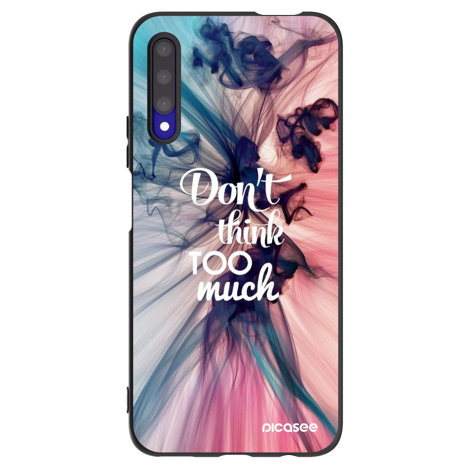 Picasee silikonowe czarne etui na Honor 9X Pro - Don't think TOO much