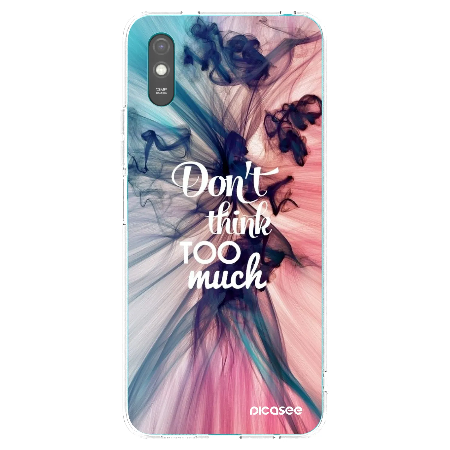 Picasee silikonowe przeźroczyste etui na Xiaomi Redmi 9A - Don't think TOO much