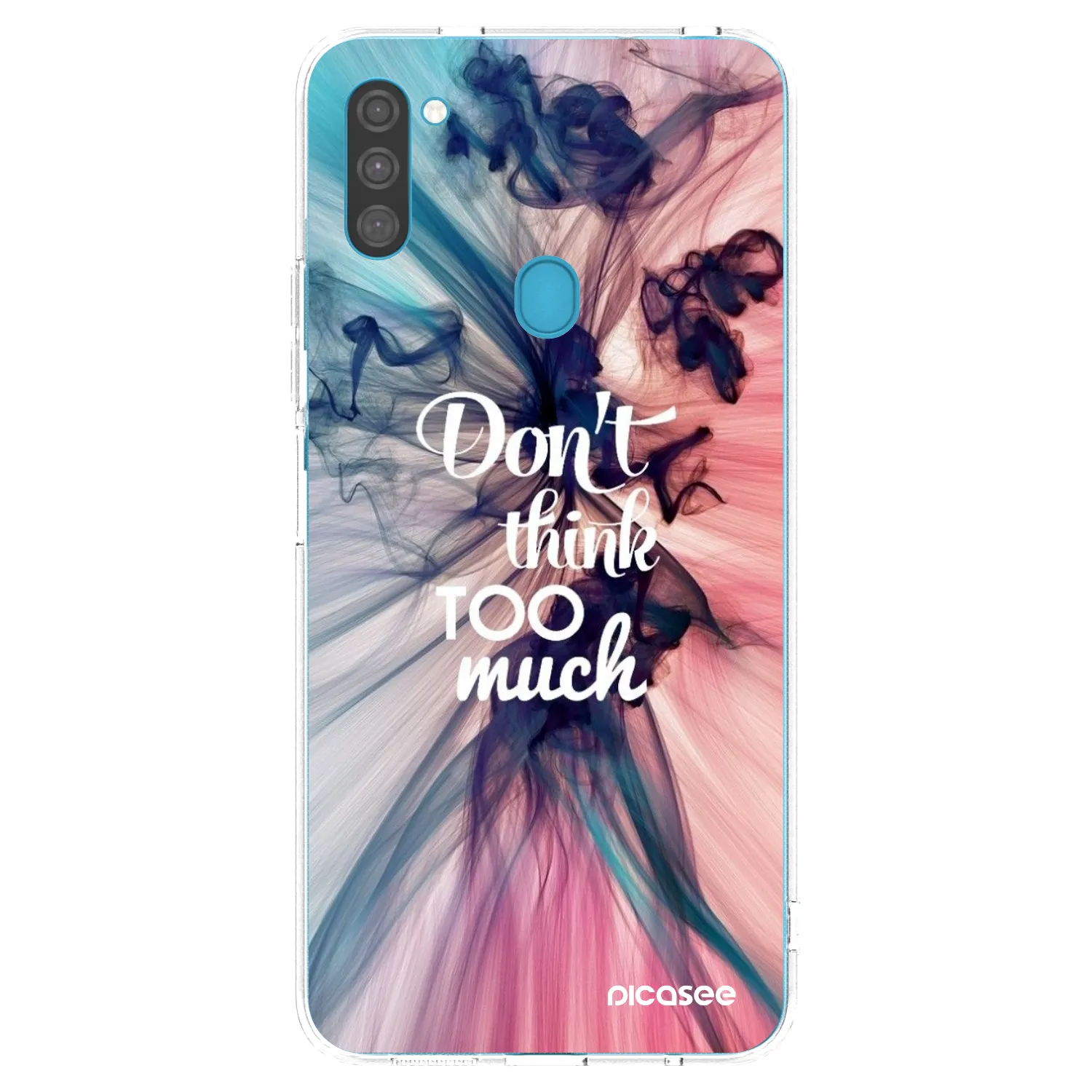 Picasee silikonowe przeźroczyste etui na Samsung Galaxy M11 - Don't think TOO much