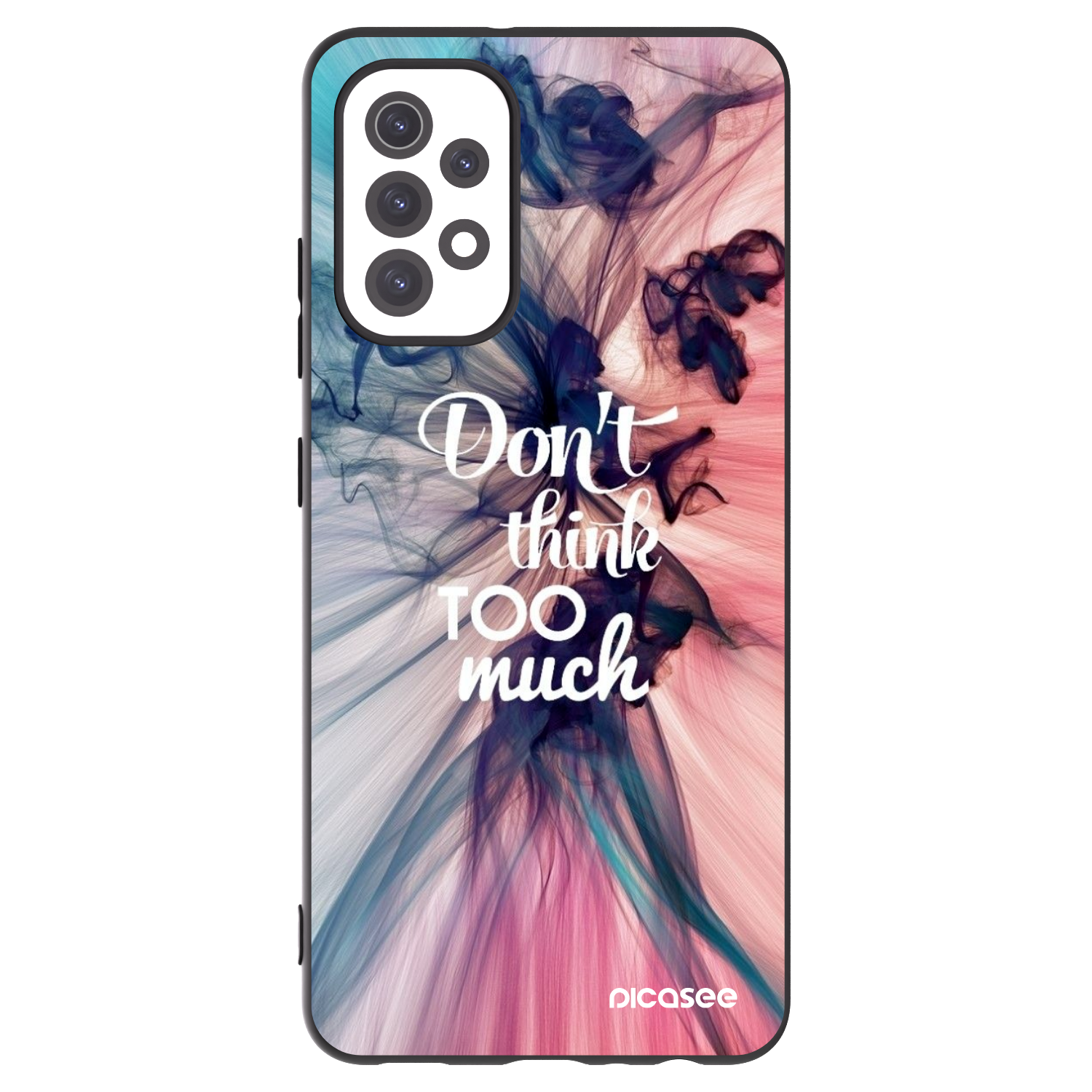 Picasee silikonowe czarne etui na Samsung Galaxy A32 5G A326B - Don't think TOO much