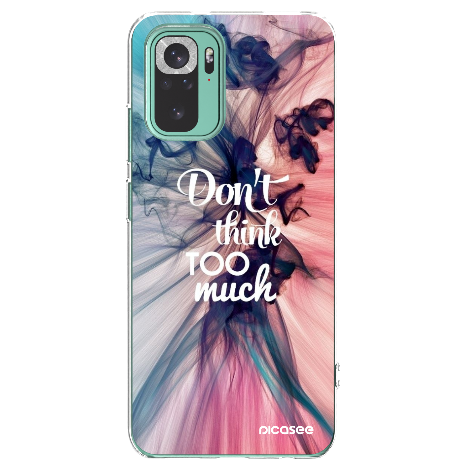 Picasee silikonowe przeźroczyste etui na Xiaomi Redmi Note 10 Pro - Don't think TOO much