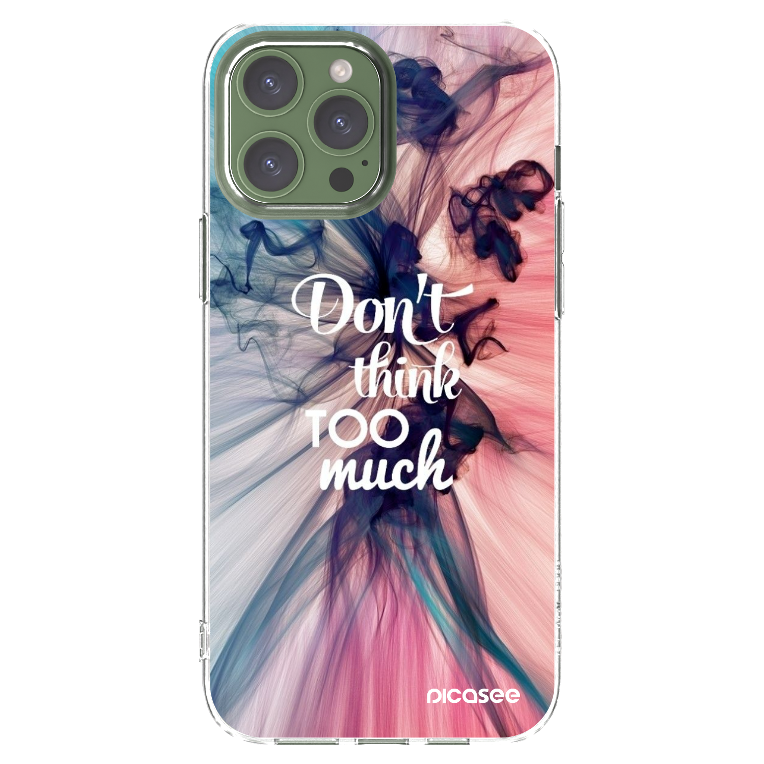 Picasee silikonowe przeźroczyste etui na Apple iPhone 13 Pro Max - Don't think TOO much