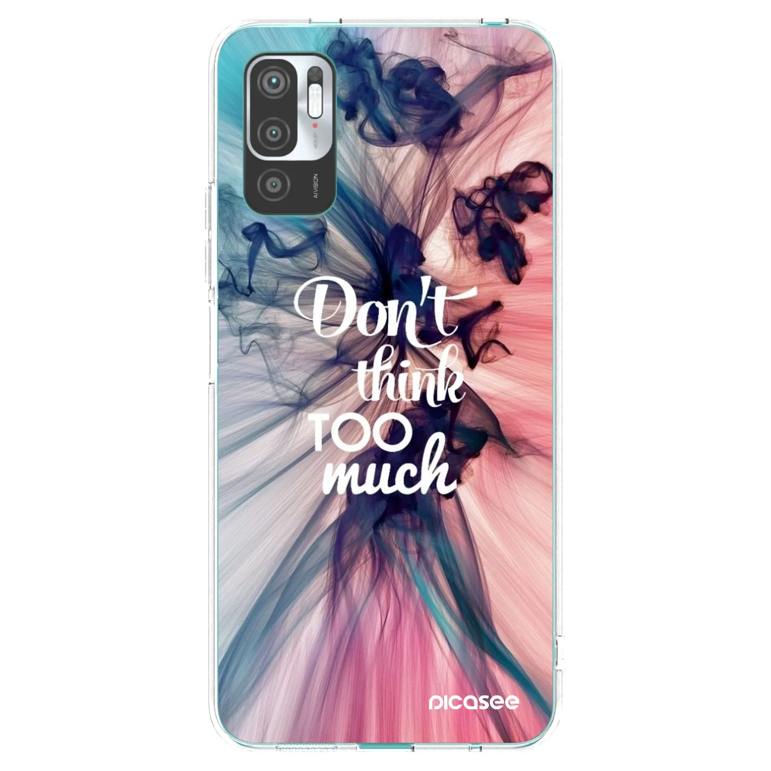 Picasee silikonowe przeźroczyste etui na Xiaomi Redmi Note 10 5G - Don't think TOO much