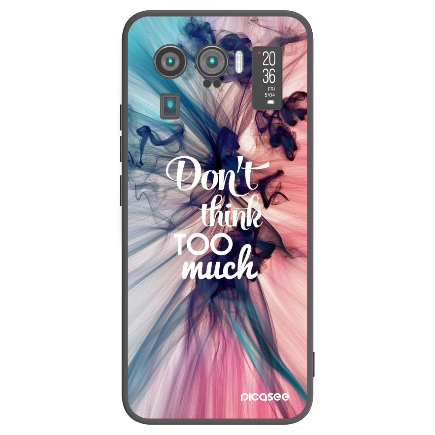 Picasee silikonowe czarne etui na Xiaomi Mi 11 Ultra - Don't think TOO much