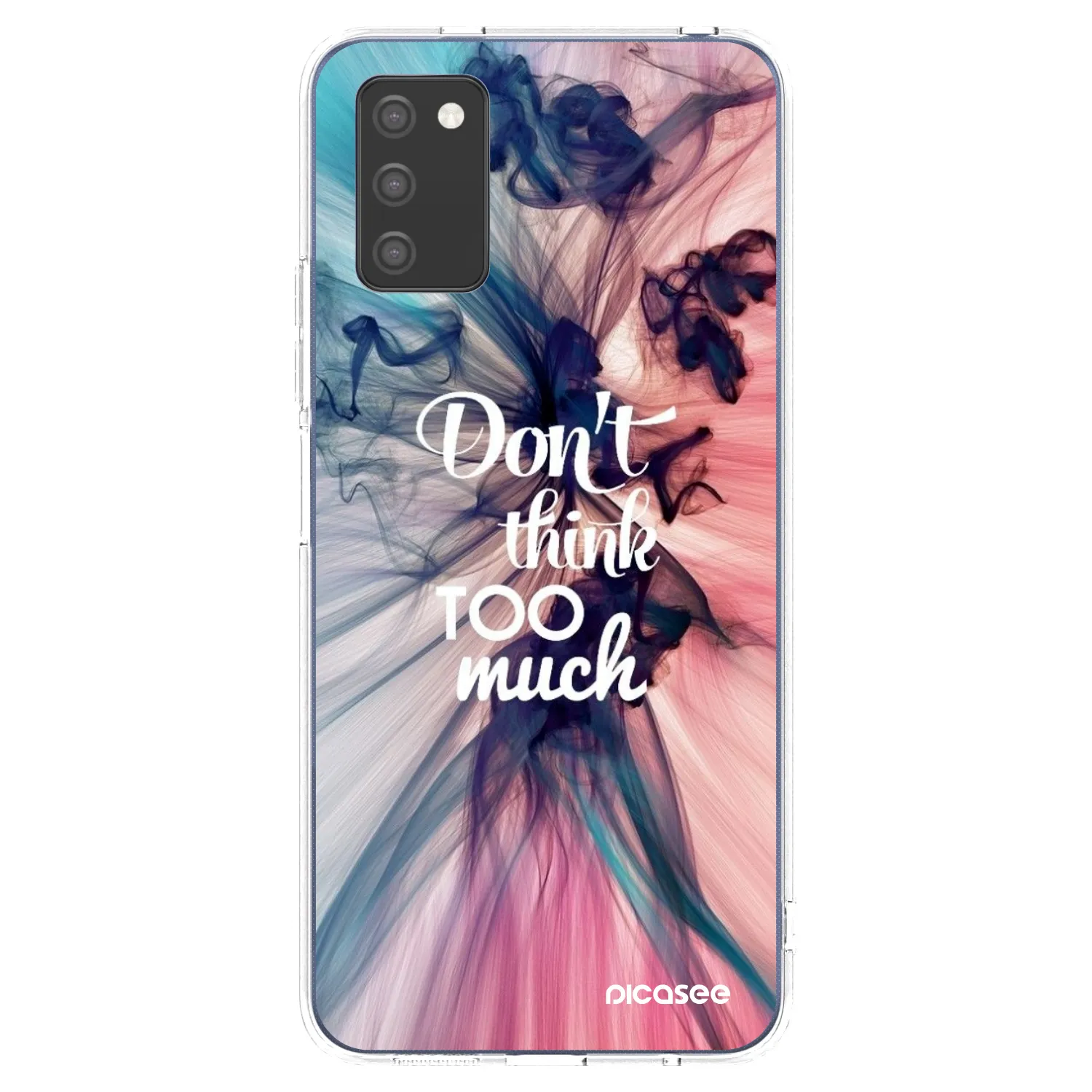 Picasee silikonowe przeźroczyste etui na Samsung Galaxy A02s A025G - Don't think TOO much
