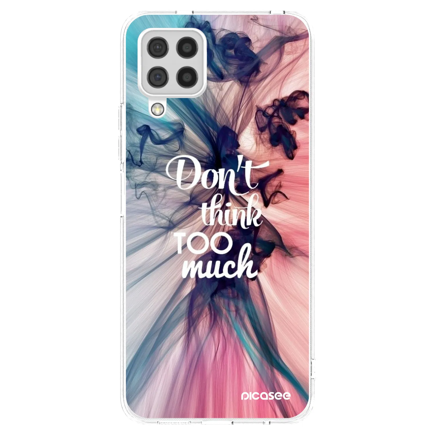 Picasee silikonowe przeźroczyste etui na Samsung Galaxy A22 A225F 4G - Don't think TOO much