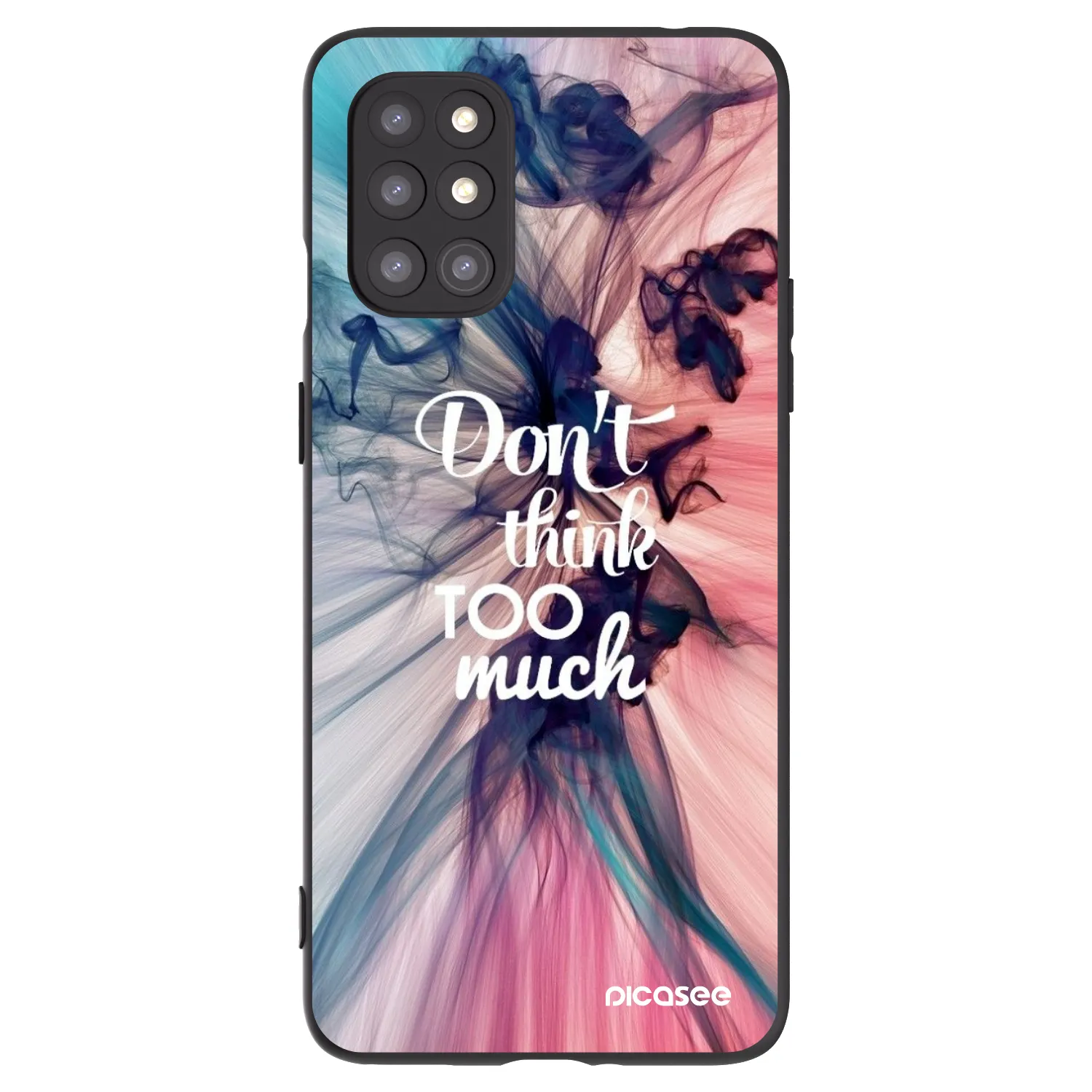 Picasee silikonowe czarne etui na OnePlus 8T - Don't think TOO much