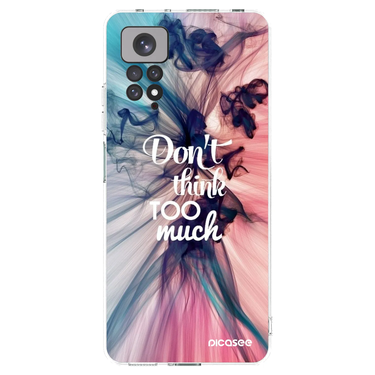 Picasee silikonowe przeźroczyste etui na Xiaomi Redmi Note 11S 4G - Don't think TOO much