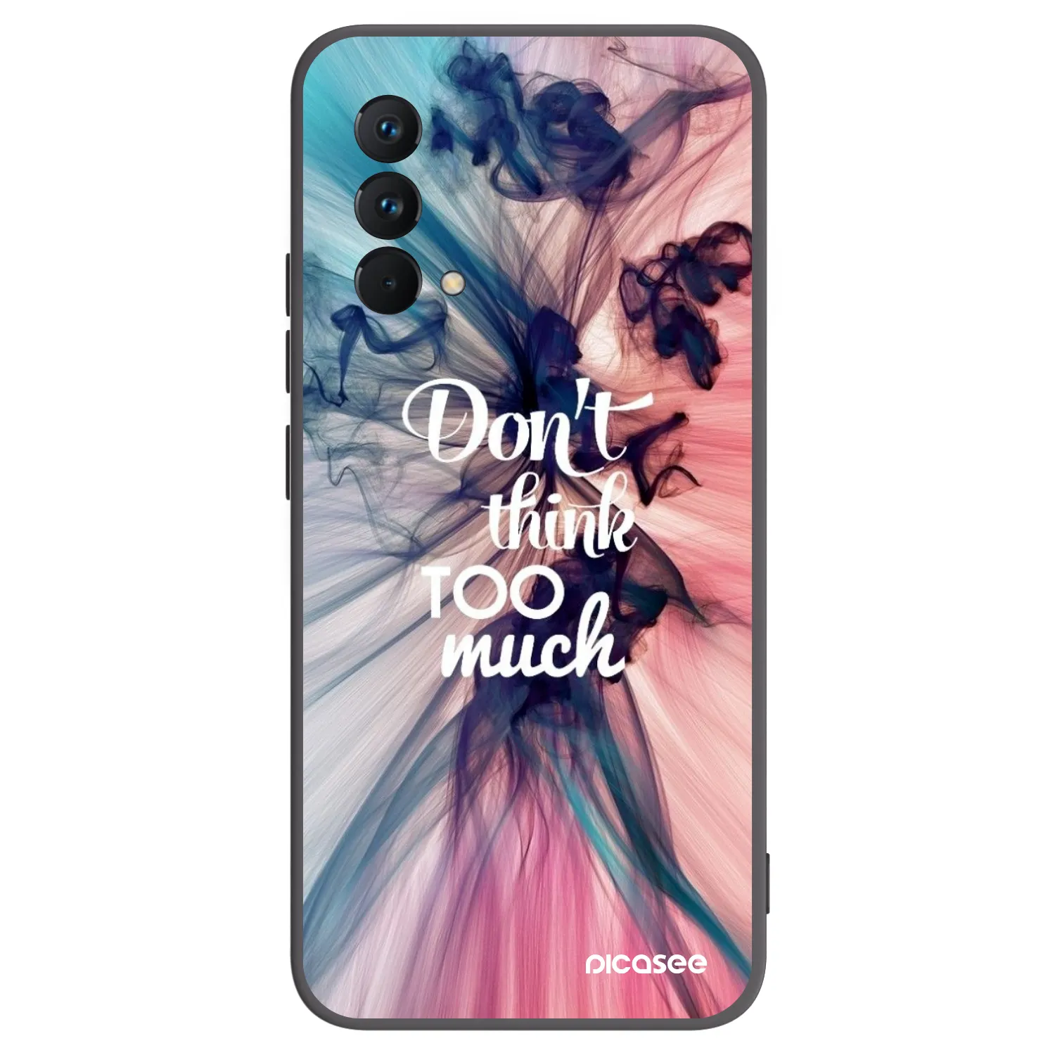Picasee silikonowe czarne etui na Realme GT Master Edition 5G - Don't think TOO much