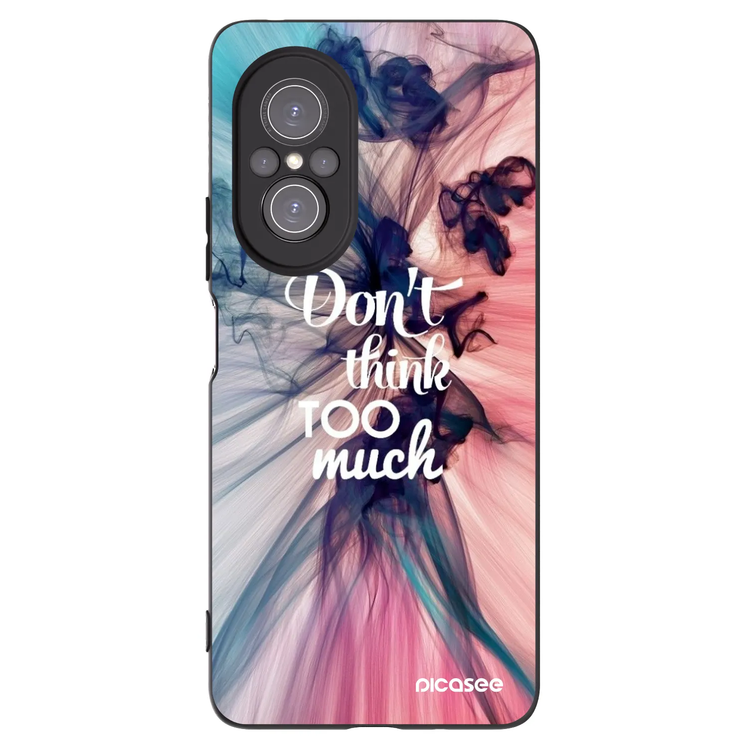 Picasee silikonowe czarne etui na Huawei Nova 9 SE - Don't think TOO much