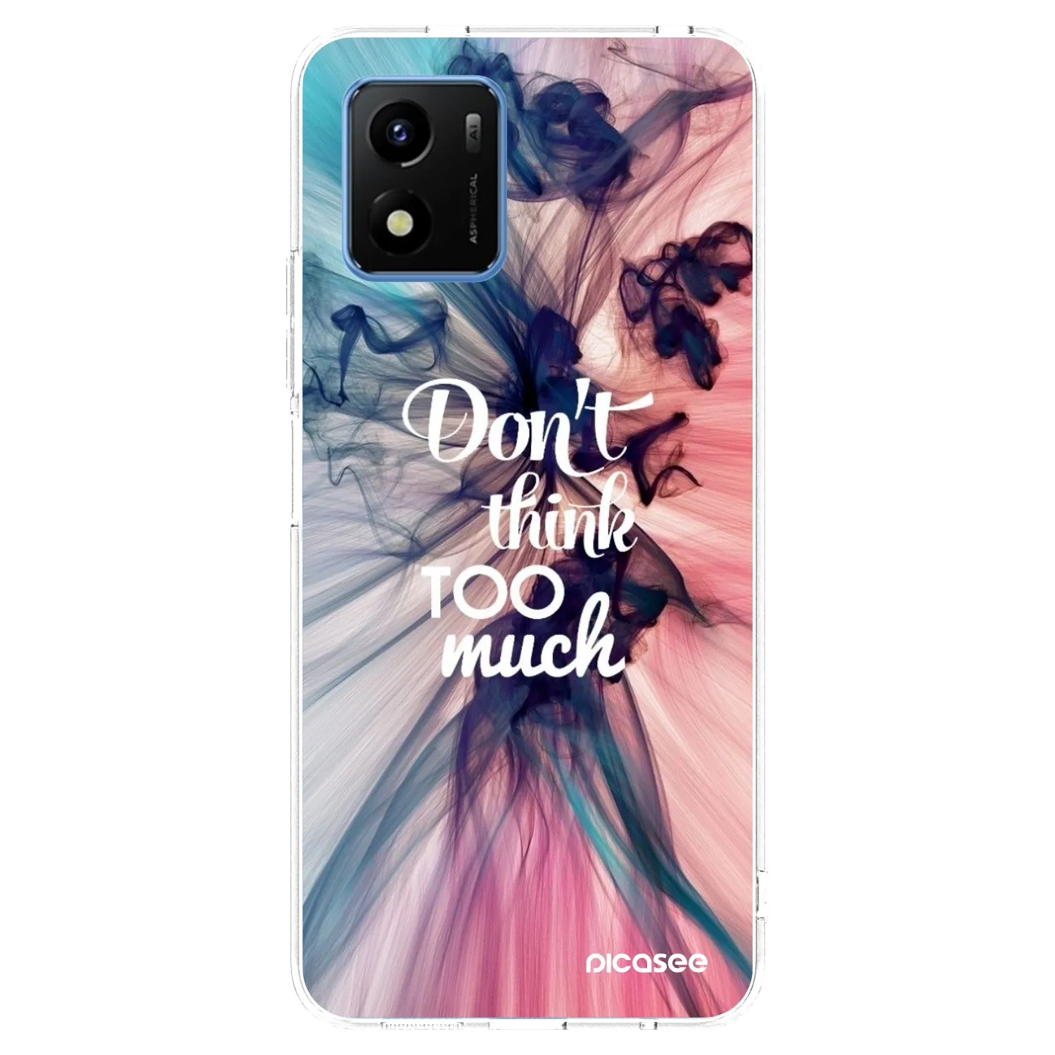 Picasee silikonowe przeźroczyste etui na Vivo Y01 - Don't think TOO much