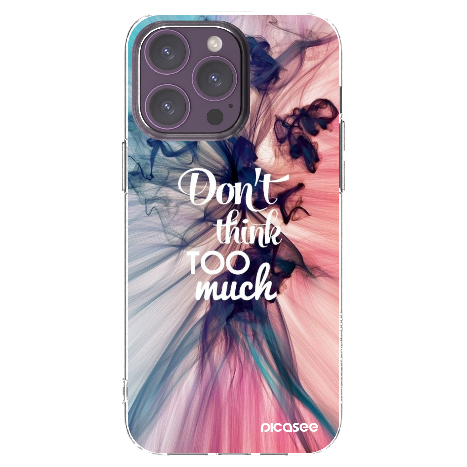 Picasee silikonowe przeźroczyste etui na Apple iPhone 14 Pro Max - Don't think TOO much