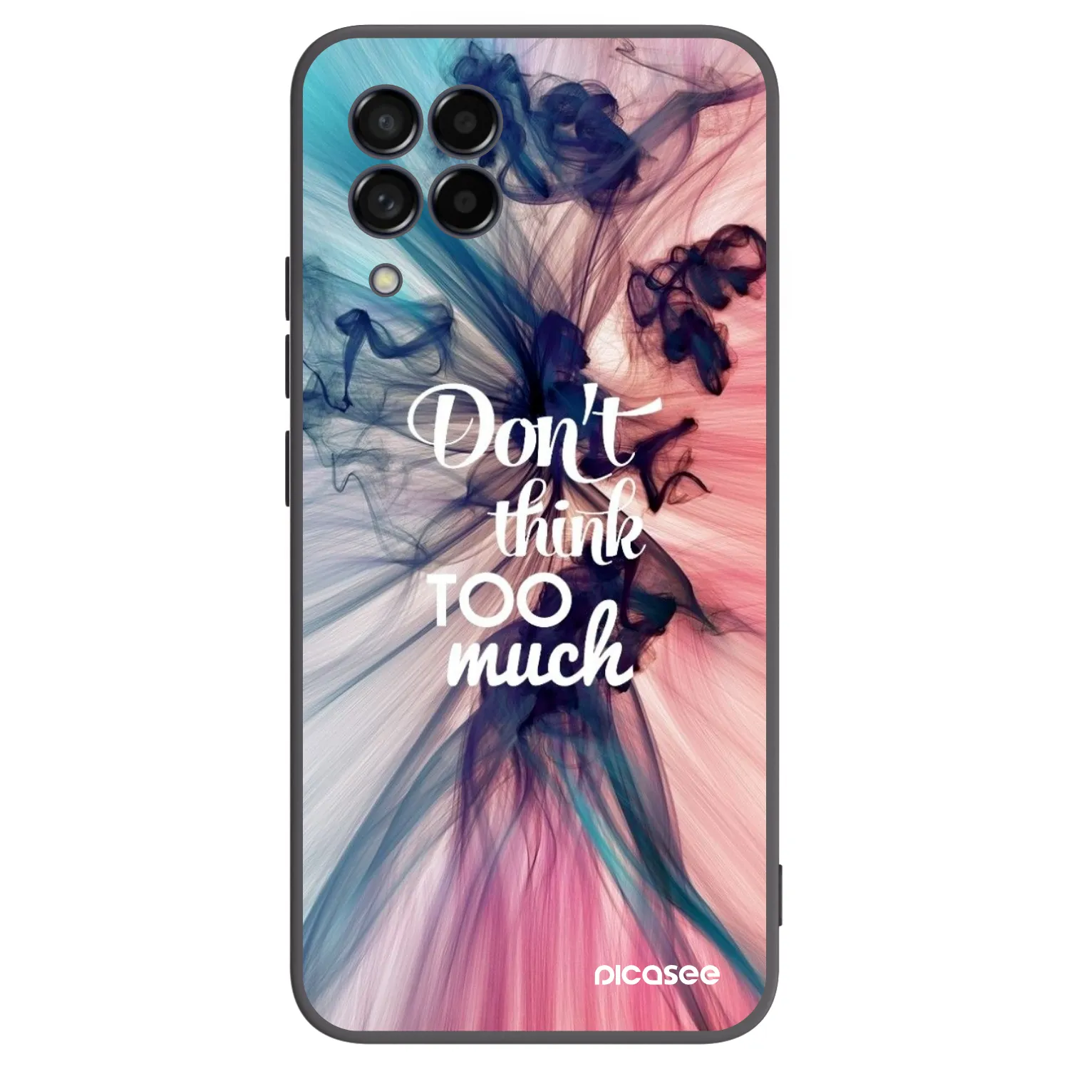Picasee silikonowe czarne etui na Samsung Galaxy M53 5G - Don't think TOO much