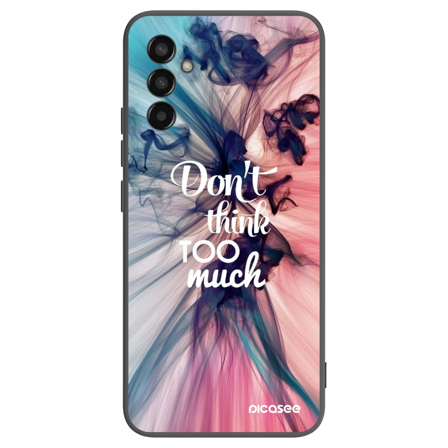 Picasee silikonowe czarne etui na Samsung Galaxy M13 M135F - Don't think TOO much