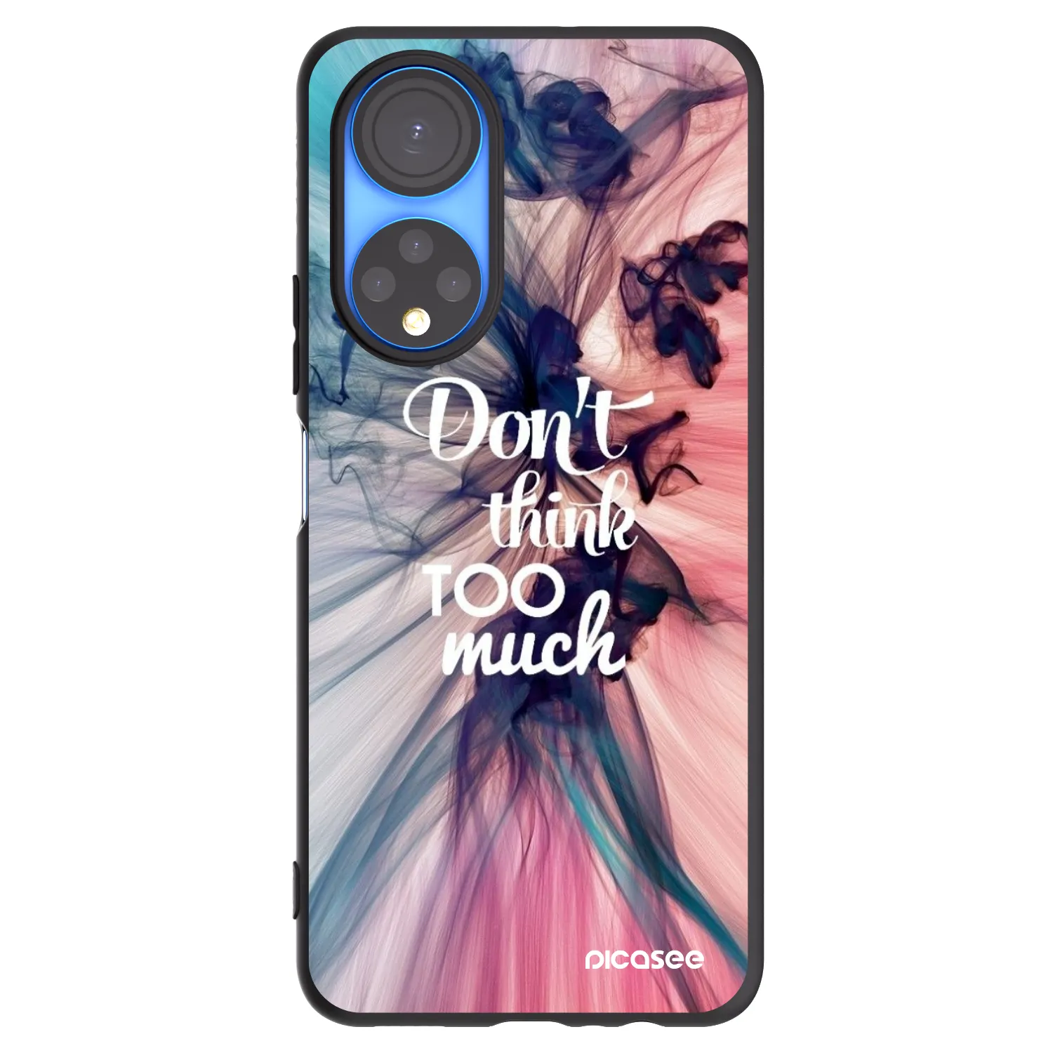 Picasee silikonowe czarne etui na Honor X7 - Don't think TOO much