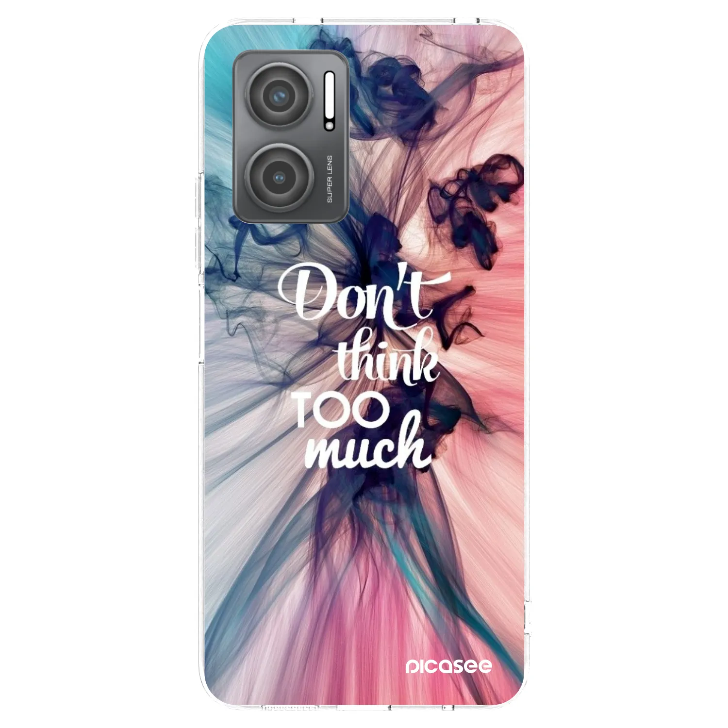 Picasee silikonowe przeźroczyste etui na Xiaomi Redmi 10 5G - Don't think TOO much