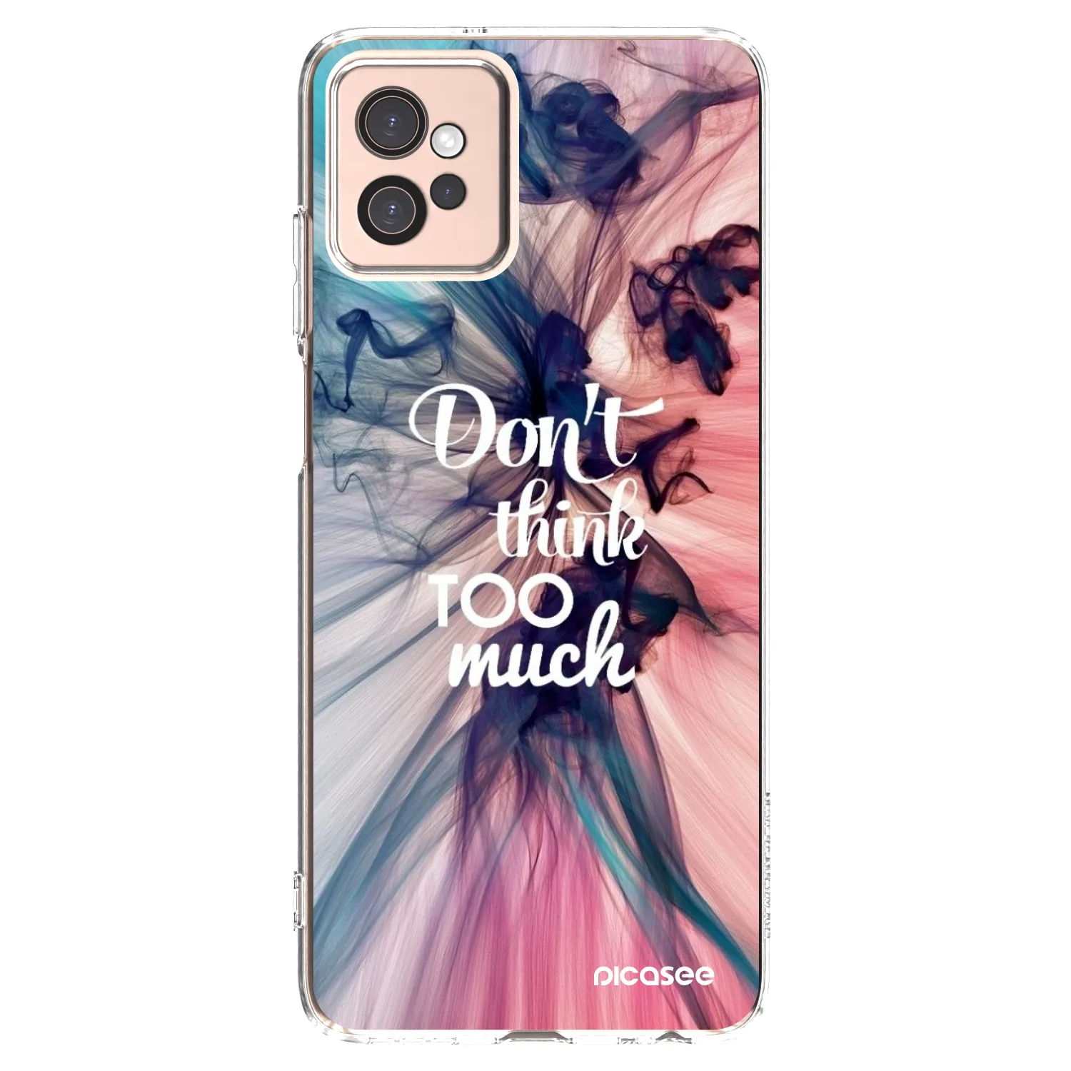 Picasee silikonowe przeźroczyste etui na Motorola Moto G32 - Don't think TOO much
